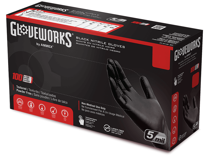 NITRILE GLOVES BLACK size L